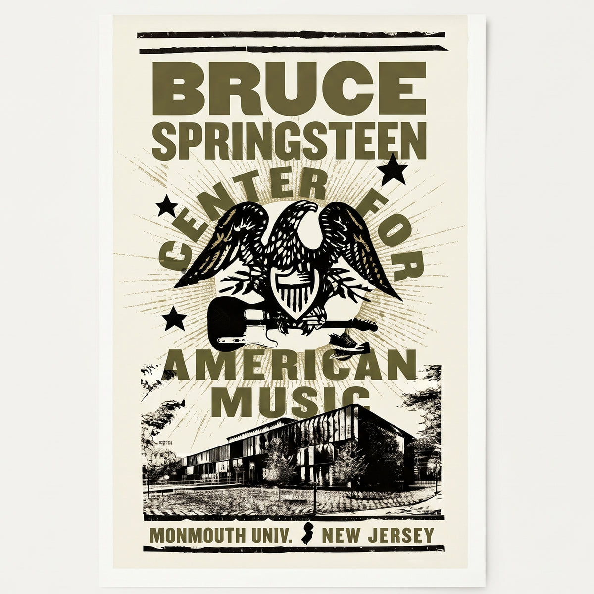 Bruce Springsteen Center for American Music Hand-Screened Poster (14x22)